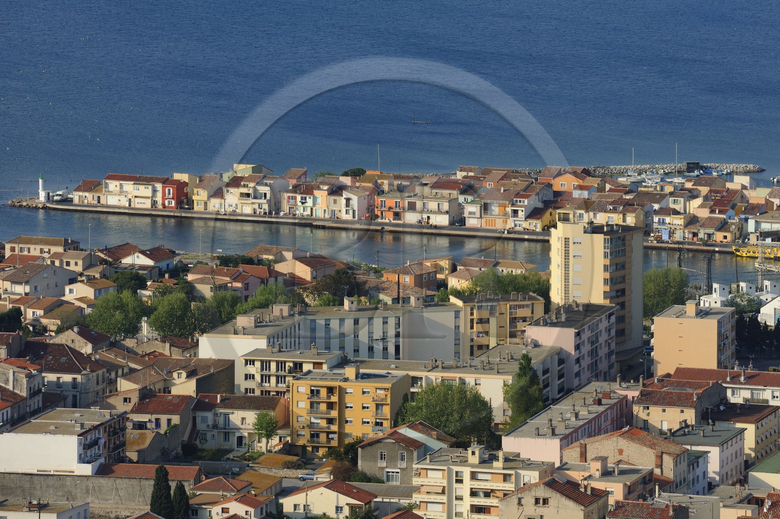 France, Hérault (34), Sète, quartier de la Pointe Courte, village de pêcheurs donnant sur l'étang de Thau
