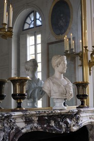 France, Yvelines, Chateau de Versailles, listed as World Heritage by UNESCO, the Grand Trianon, family room of the Emperor bust of the Empress Marie-Louise