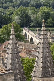 France, Vaucluse (84), Avignon, le pont Saint-Bénézet (pont d'Avignon) classé Patrimoine mondial de l'UNESCO