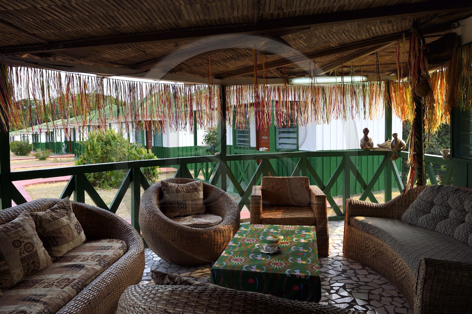 Gabon, province de Ogooué- Maritime, le Gavilo Lodge en bordure du Parc National du Loango