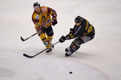 France, Haute-Savoie (74), Morzine, match de hockey sur glace du Hockey Club Morzine-Avoriaz appelé les Pingouins
