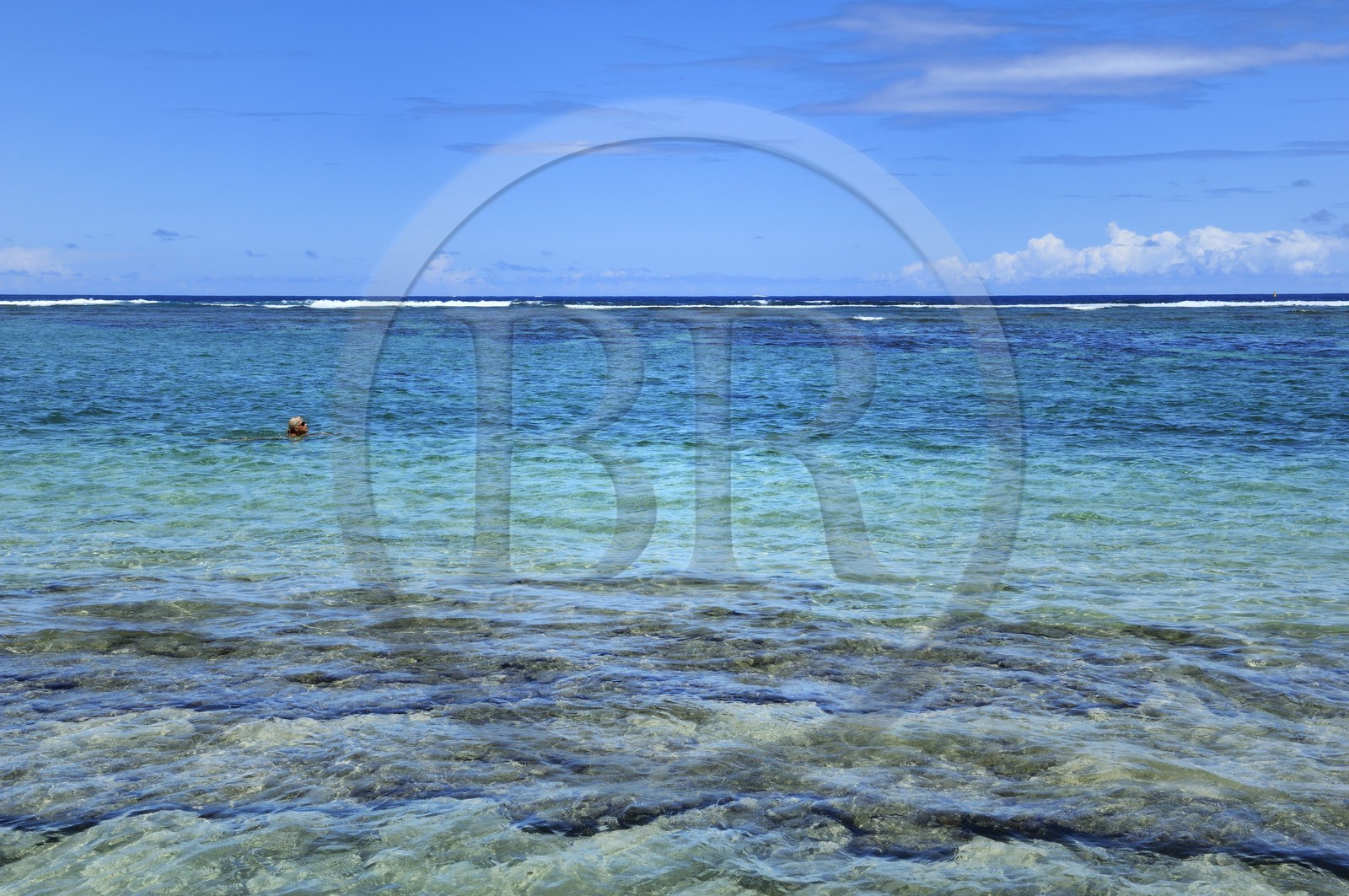 France, île de la Réunion, la Cote Ouest, plage du lagon de Saint-Gilles-Les-Bains à l'Ermitage-les-Bains