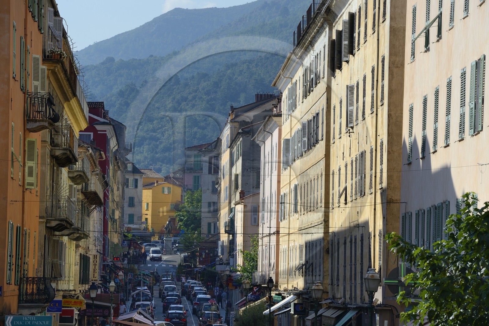 France, Haute Corse, Corte, the main city street cours Paoli