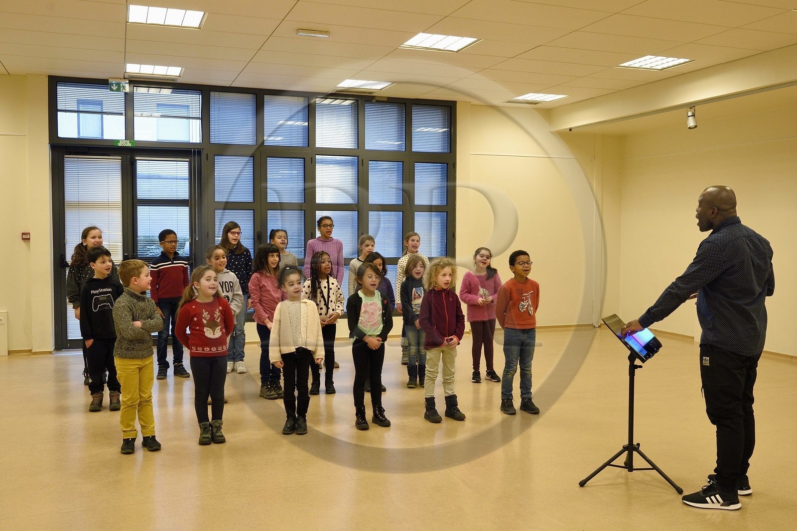 France, Bas-Rhin (67), Strasbourg, répétition de la chorale des Gospel Kids sous la direction du maitre de chœur Alfonso Nsangu