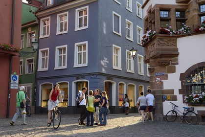 Germany, Baden-Wurttemberg, Freiburg im Breisgau, the city hall corner on Rathausplatz