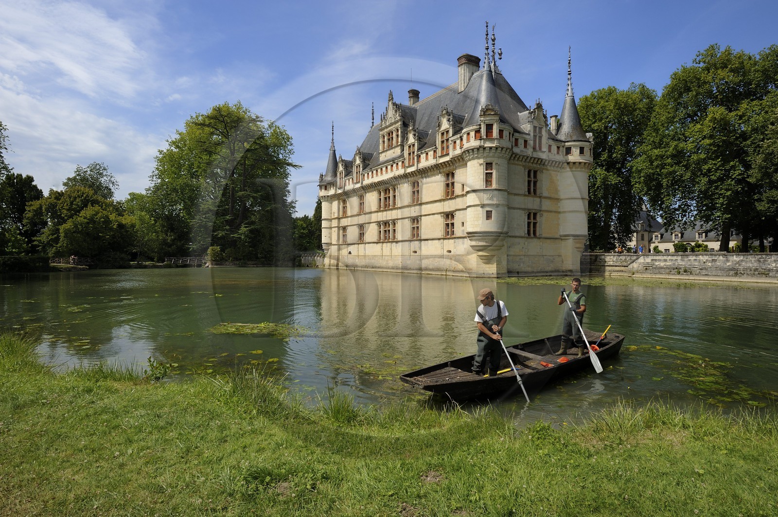 France, Indre-et-Loire (37), Vallée de la Loire classée Patrimoine Mondial de l' UNESCO, château d' Azay-le-Rideau