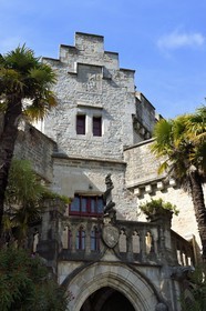 France, Pyrénées-Atlantiques (64), la côte du Pays-Basque, Hendaye, chateau d'Abbadia construit en 1870 par Eugène Viollet-le-Duc pour Antoine d'Abbadie d'Arrast
