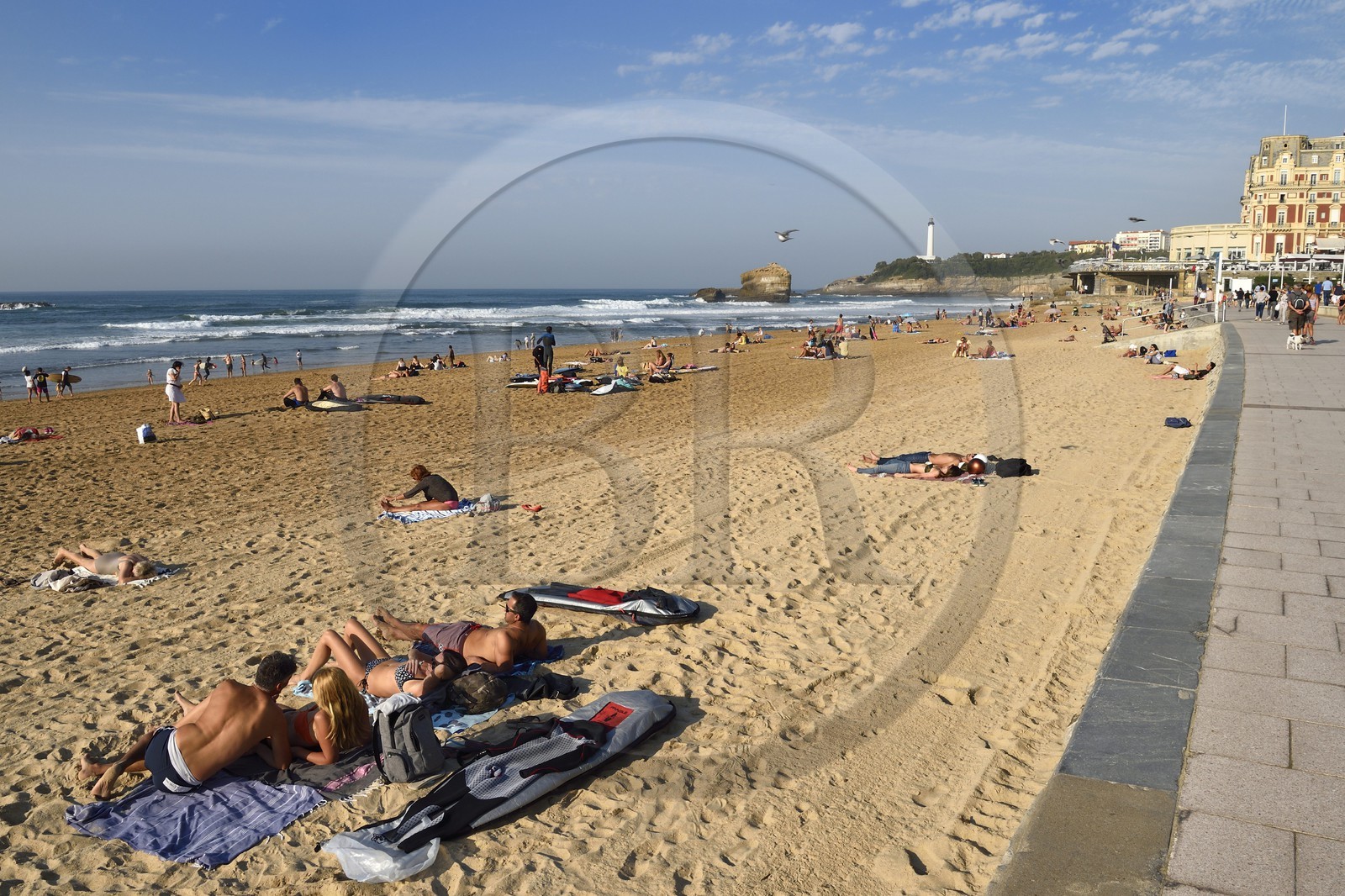 France, Pyrenees Atlantiques, Basque Country, Biarritz, the Grande Plage (town's largest beach)