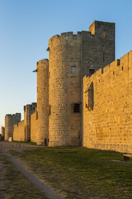 France, Gard, Aigues Mortes, South towers and ramparts