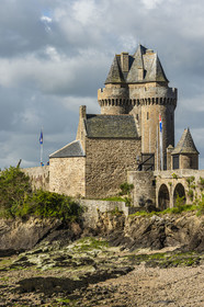 France, Ille-et-Vilaine (35), Côte d'Emeraude, Saint-Malo, quartier Saint-Servan, la Tour Solidor construite en 1382, musée international du Long-Cours Cap-Hornier