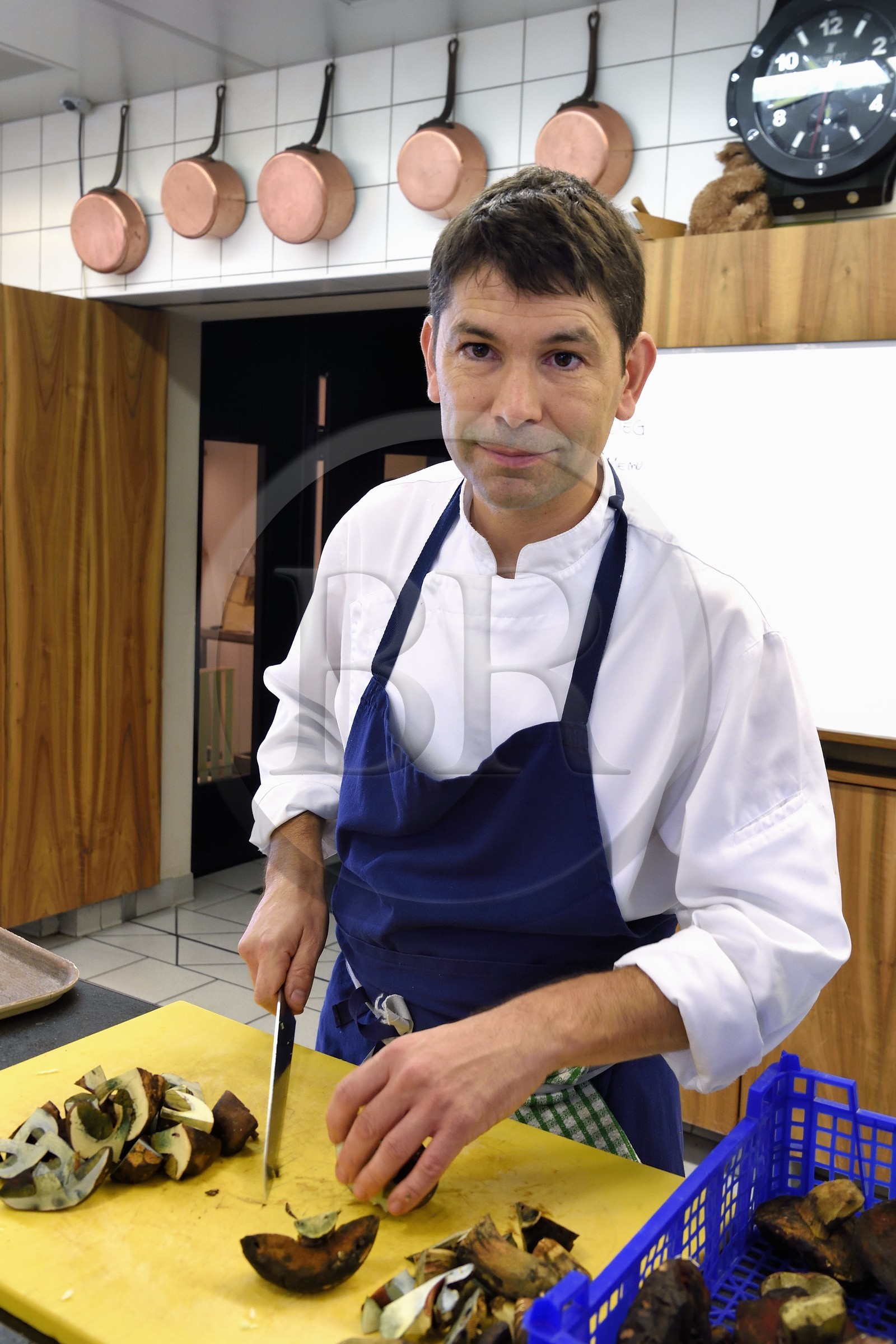 France, Haute Loire, Saint Bonnet le Froid, Régis and Jacques Marcon 3-star restaurant, the chef Jacques Marcon