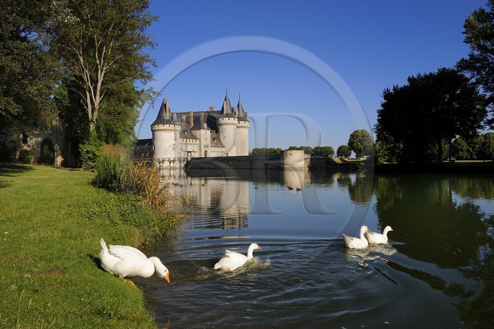France, Loiret, Loire Valley listed as World Heritage by UNESCO, Sully sur Loire, Chateau de Sully sur Loire, compulsory mention : Chateaux de Sully sur Loire, property of the Loiret Departement