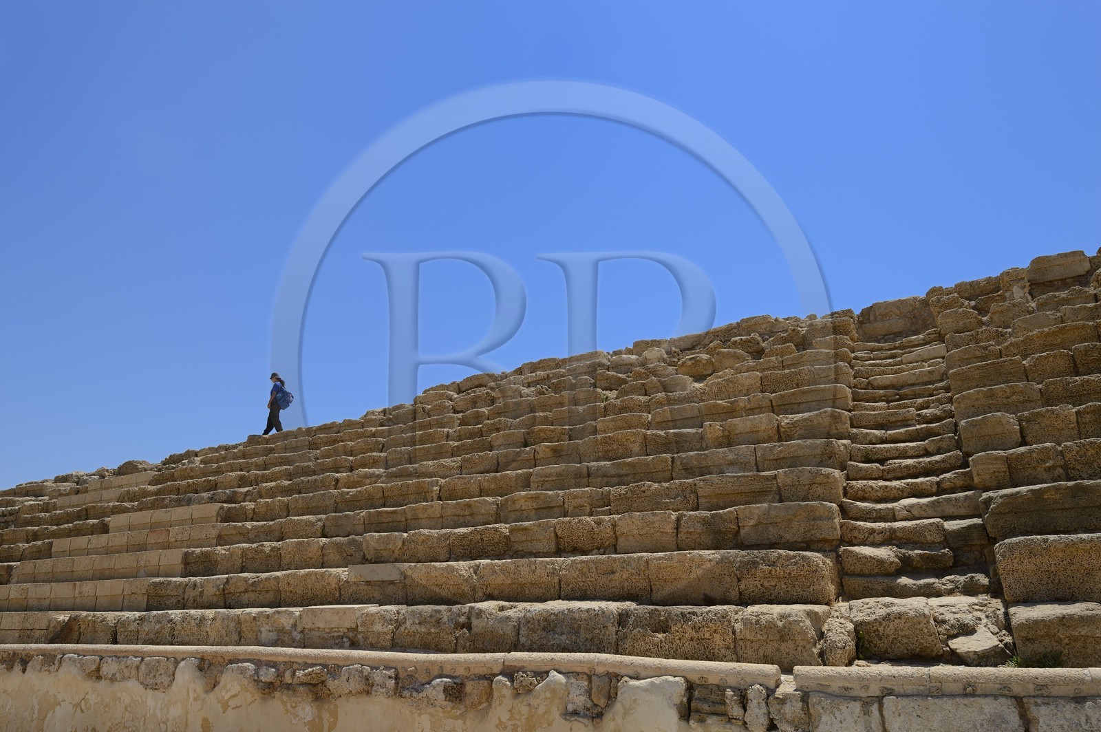Israël, district d'Haifa, Césarée (Caesarea Maritima), ruines de Césarée, l'hippodrome romain