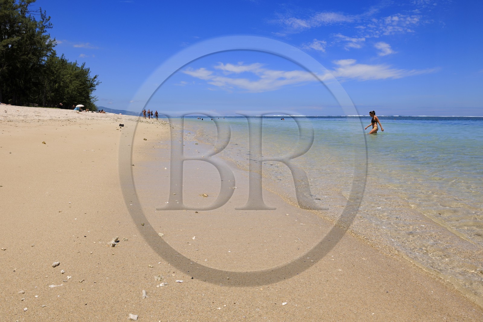 France, île de la Réunion, Saint-Paul, la plage du lagon de la Saline-les-Bains