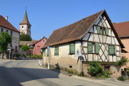 France, Bas-Rhin (67), Balbronn, la rue principale
