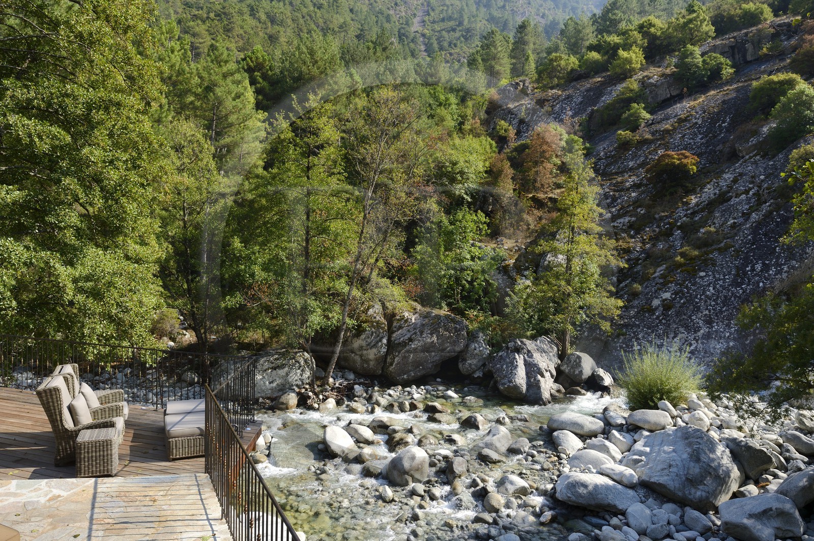 France, Haute-Corse (2B), Corte, Vallée de la Restonica, Hotel Colonna