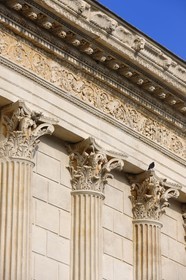 France, Gard, Nimes, Maison Carre, former Roman temple of the 1st century BC, Museum of Contemporary Art