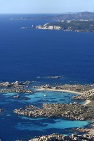 France, Corse-du-Sud (2A), Bonifacio, Réserve naturelle des iles Lavezzi (vue aérienne)