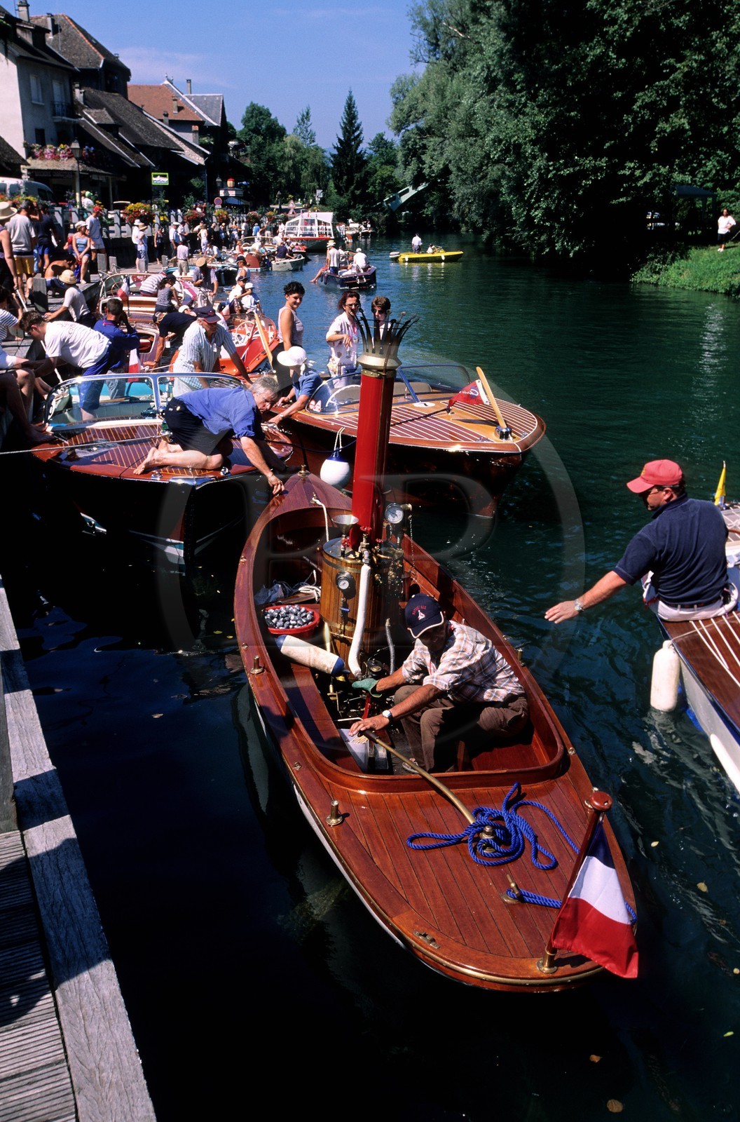 France, Savoie, Bourget lake, Savieres canal, steamship frolic 28 tarvin lady