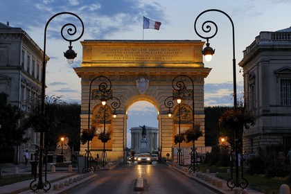 France, Hérault (34), Montpellier, Porte du Peyrou, arc de triomphe