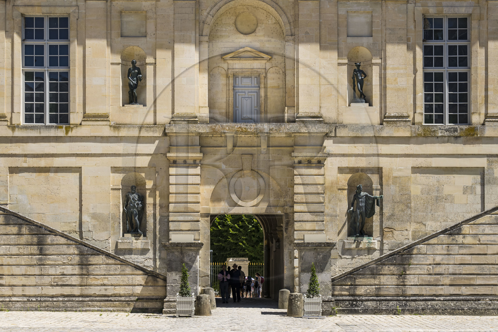 France, Seine-et-Marne, Fontainebleau, castle of Fontainebleau listed as World Heritage by UNESCO, the Belle Cheminée wing and its monumental staircase