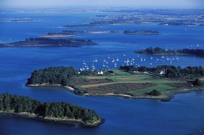France, Morbihan (56), golfe du Morbihan (vue aérienne)