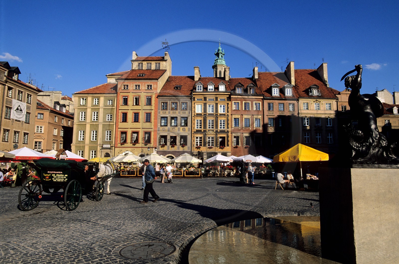 Pologne, Varsovie, la place du marché dans la vieille ville classé Patrimoine Mondial de l' UNESCO