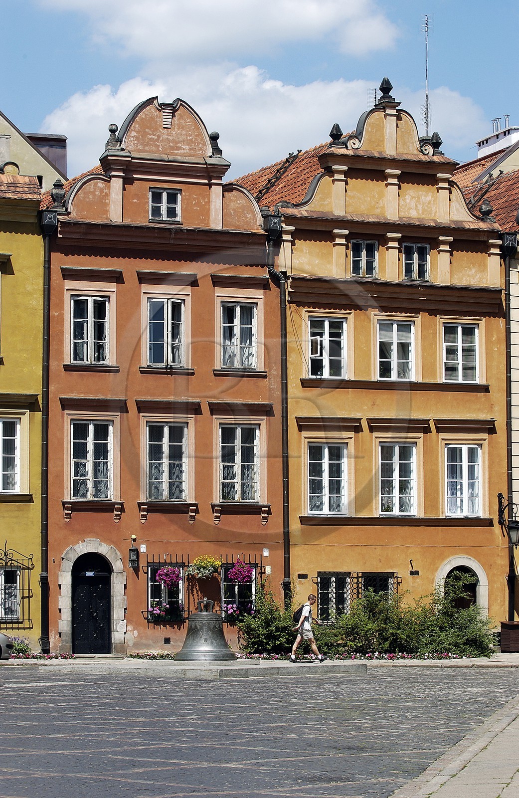 Pologne, Varsovie, maisons reconstruites de la vieille ville