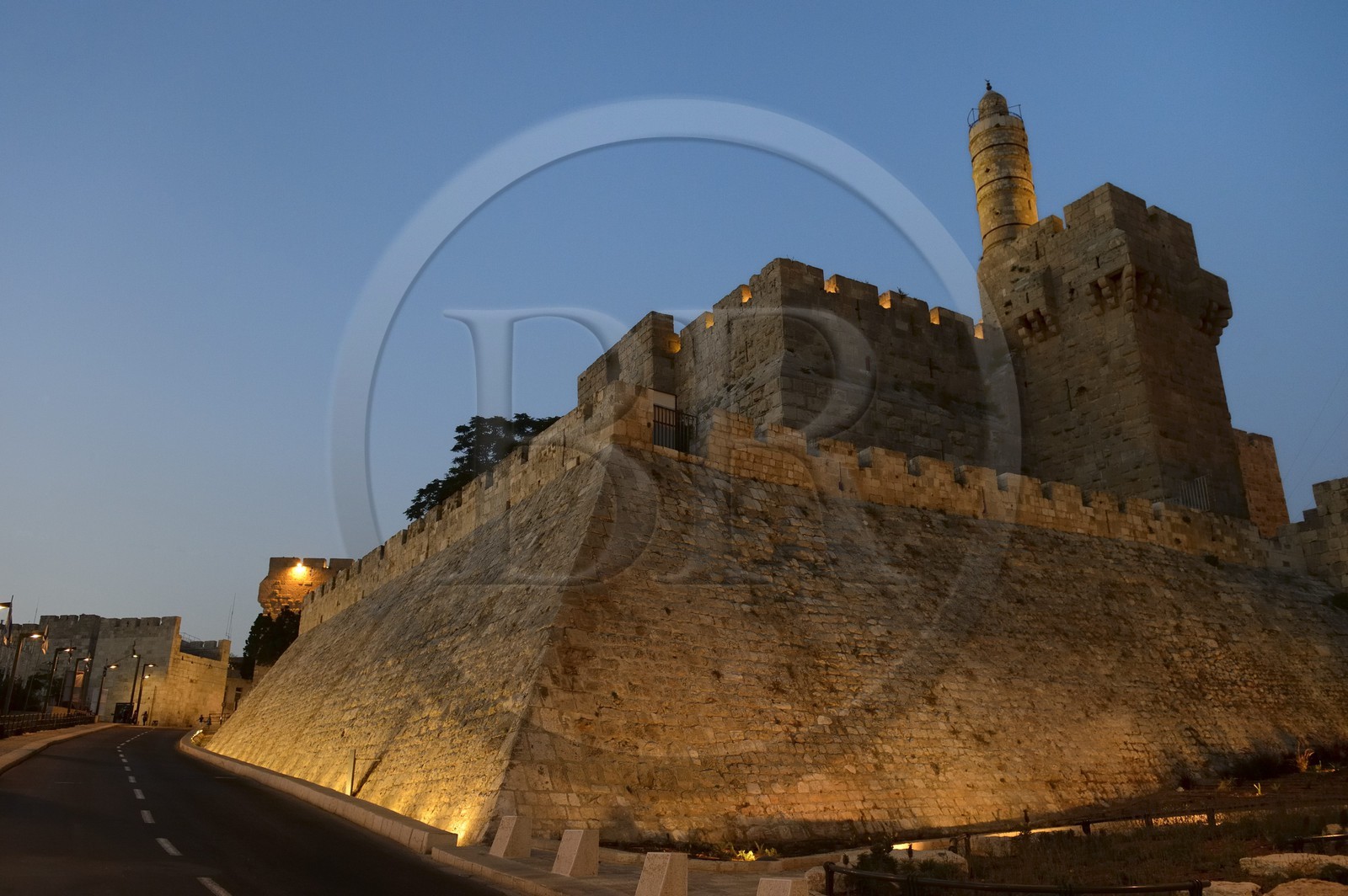 Israel, Jérusalem, ville sainte, vieille-ville classée Patrimoine Mondial de l'UNESCO, la citadelle édifiée près de la porte de Jaffa, la Tour de David