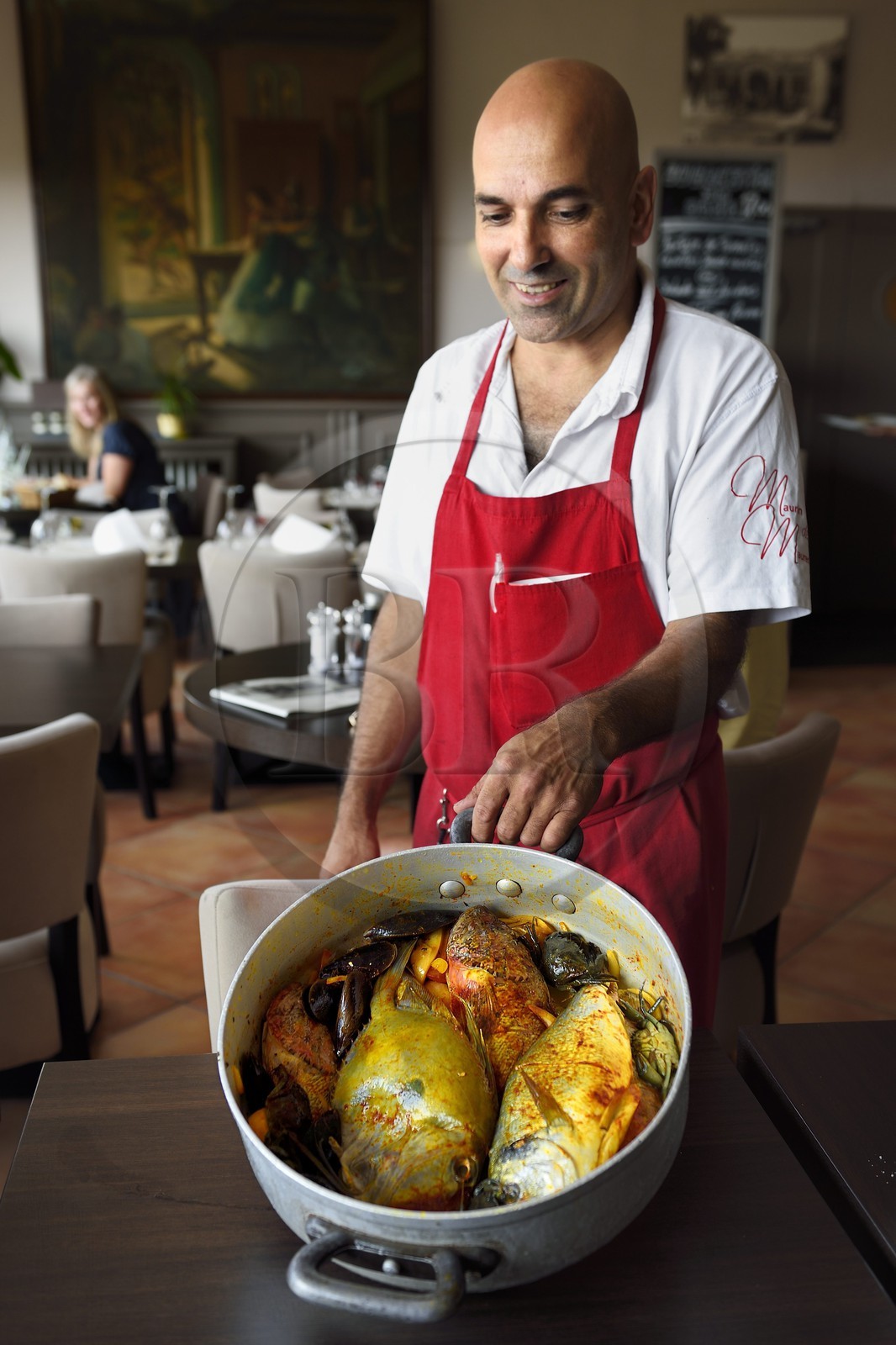 France, Var, le Rayol-Canadel-sur-Mer, Maurin des Maures Restaurant, the fish for bouillabaisse