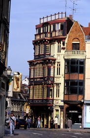 France, Nord, Lille, building of the place of the Golden Lion in the old town