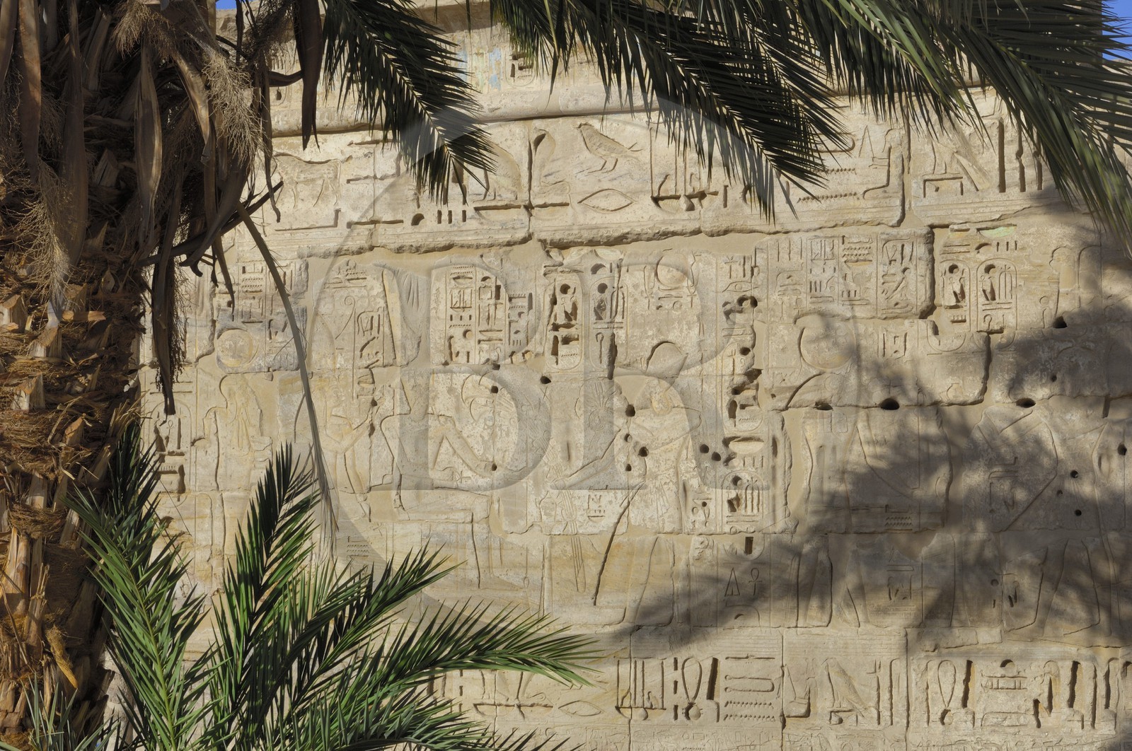 Egypte, Haute Egypte, vallée du Nil, environs de Louxor, nécropole thébaine classée Patrimoine Mondial de l'UNESCO, Thèbes Ouest, Medinet Habou, temple de Ramses III