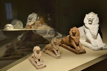 France, Haut-Rhin (68), Colmar, le Musée et maison natale de Bartholdi, projets pour le Lion de Belfort