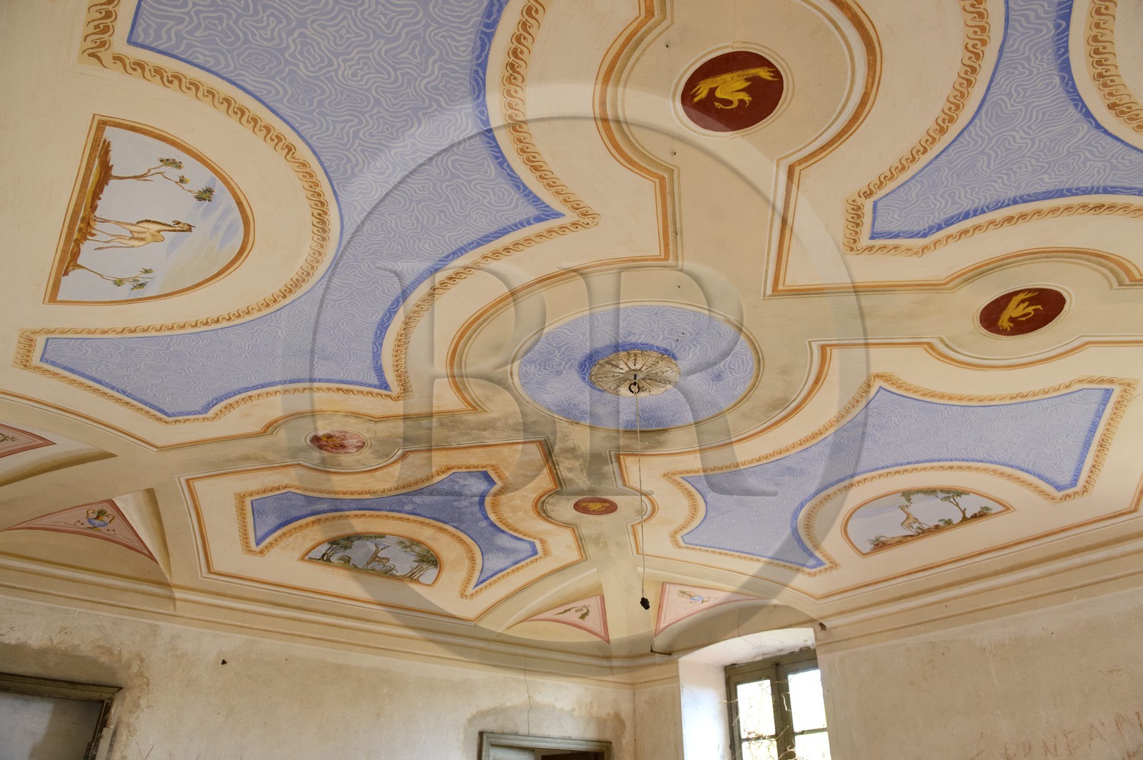 France, Haute Corse, Cap Corse, Rogliano, Mariani house (or Madonna house) is a Palazzi or House of American today in ruins