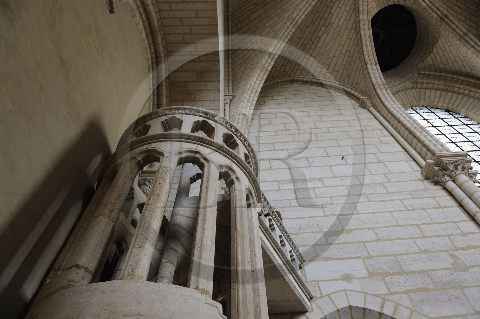 France, Paris (75), île de la Cité, la cathédrale Notre-Dame, salle des facteurs d'orgues dans la tour sud