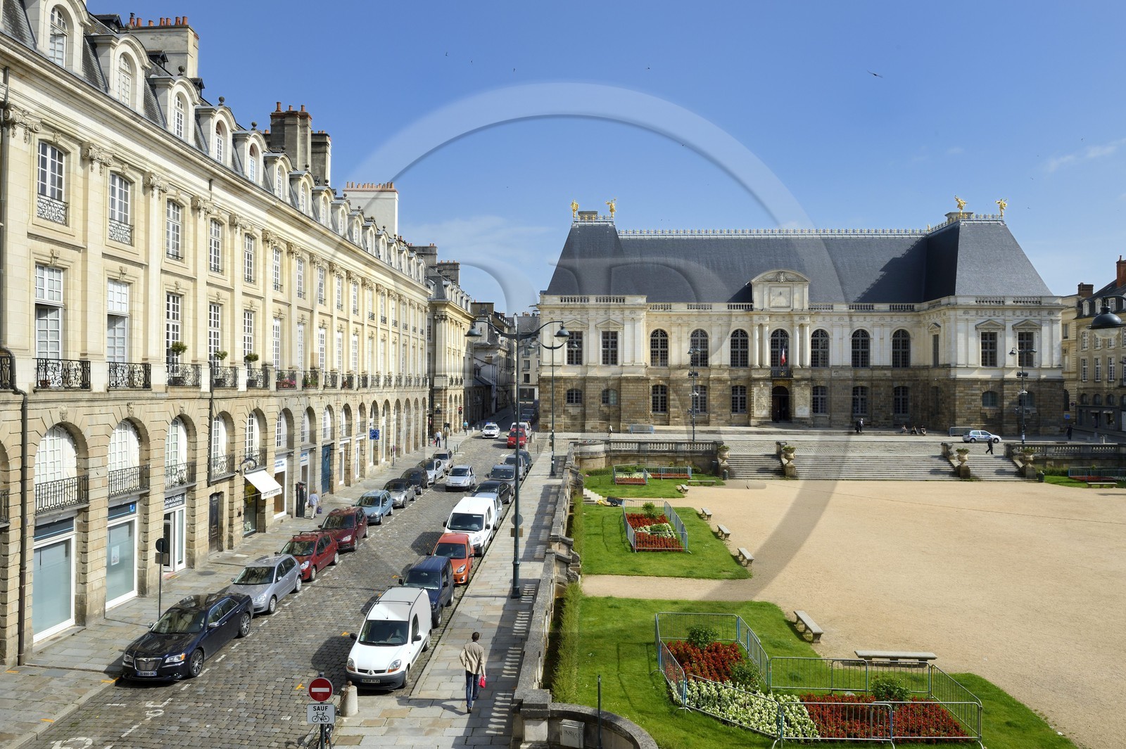 France, Ille-et-Vilaine (35), Rennes, place du Parlement de Bretagne, le Palais du parlement de Bretagne aujourd'hui cour d'appel de Rennes