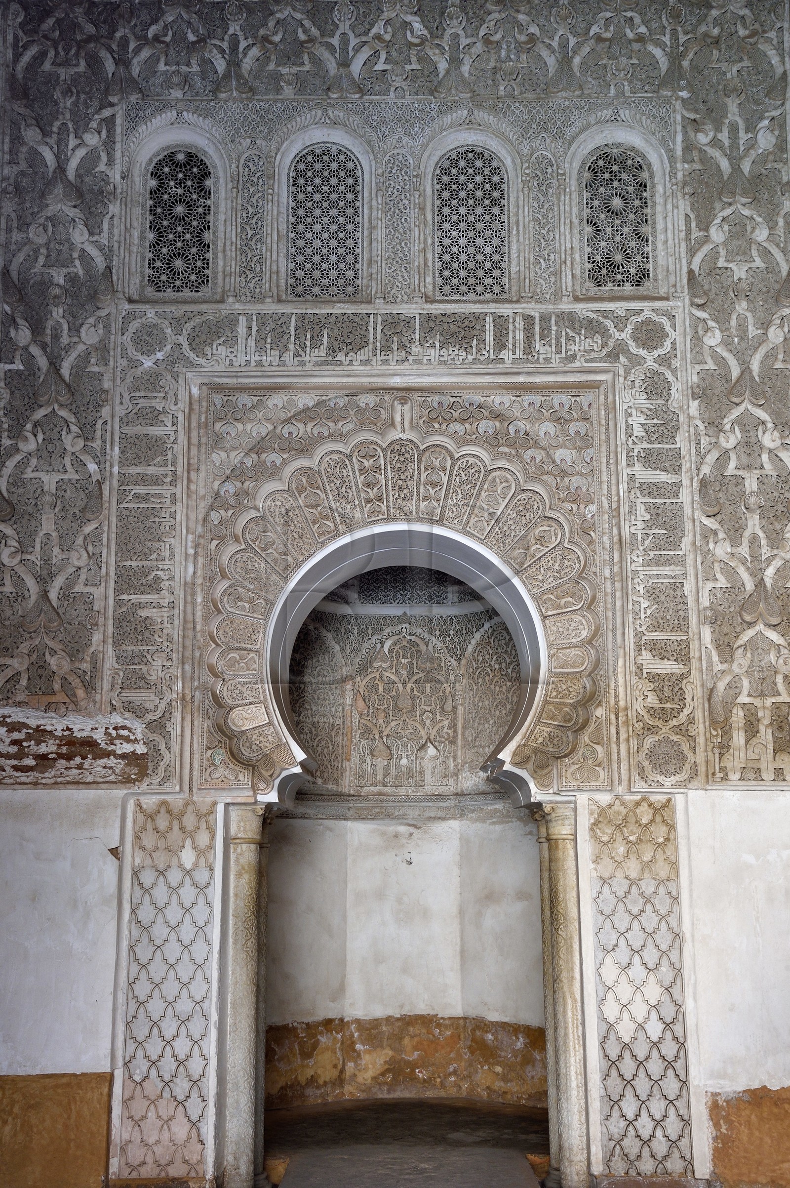 Morocco, High Atlas, Marrakech, Imperial city, Medina listed as World Heritage by UNESCO, Ali Ben Youssef Medersa (Koranic school)
