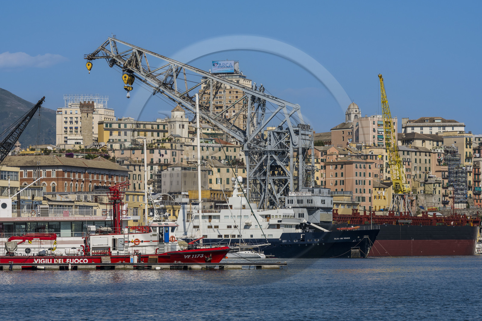 Italy, Liguria, Genoa, the port, Eastern area which is mainly reserved for naval repairs