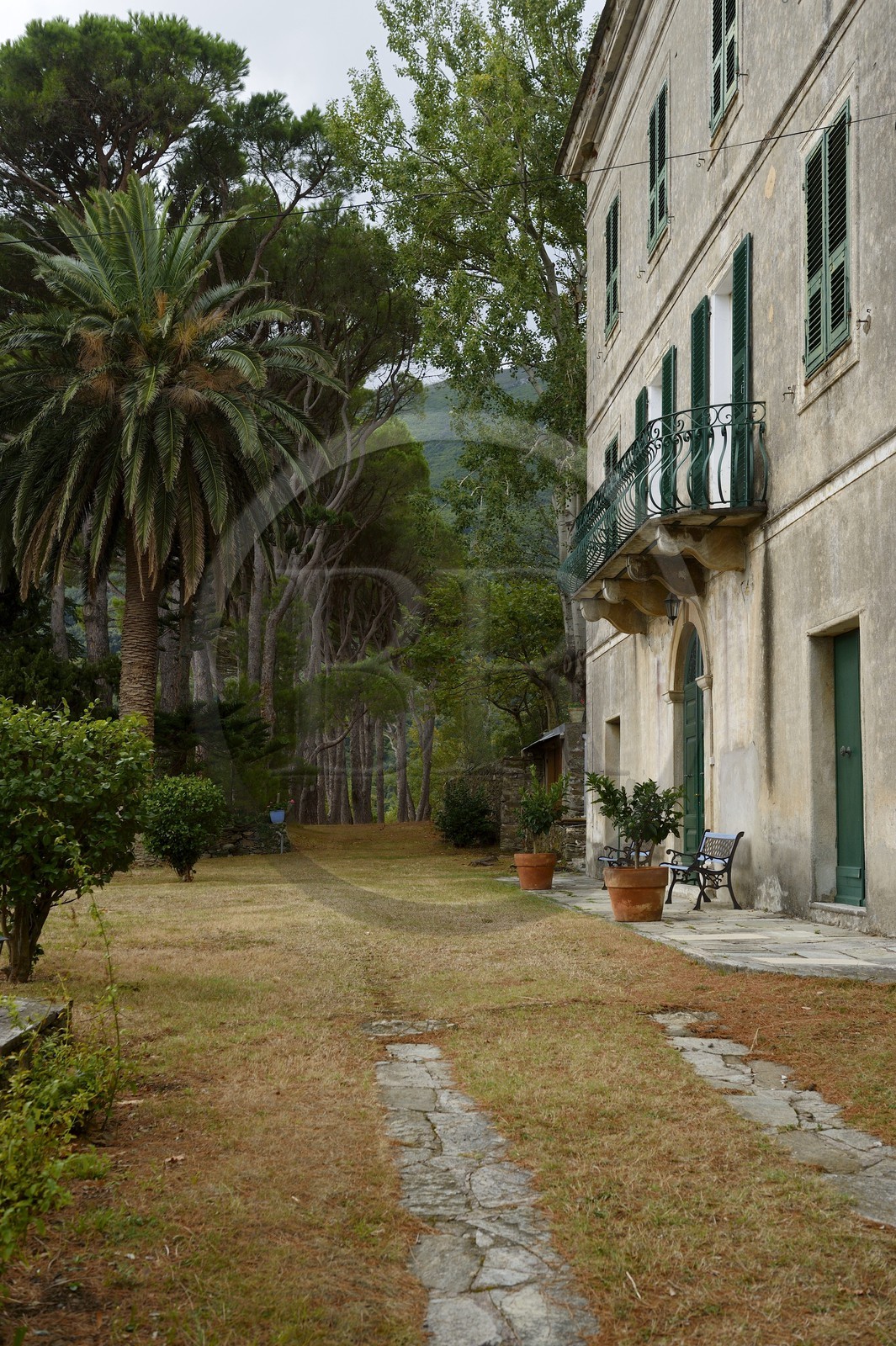 France, Haute Corse, Cap Corse, Sisco, the Casanova house (Palazzi or House of American) still belongs to the Santoni family whose ancestor made his fortune in Santo Domingo with sugarcane