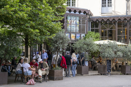 France, Vaucluse, Avignon, Utopia art-house cinema cafe restaurant