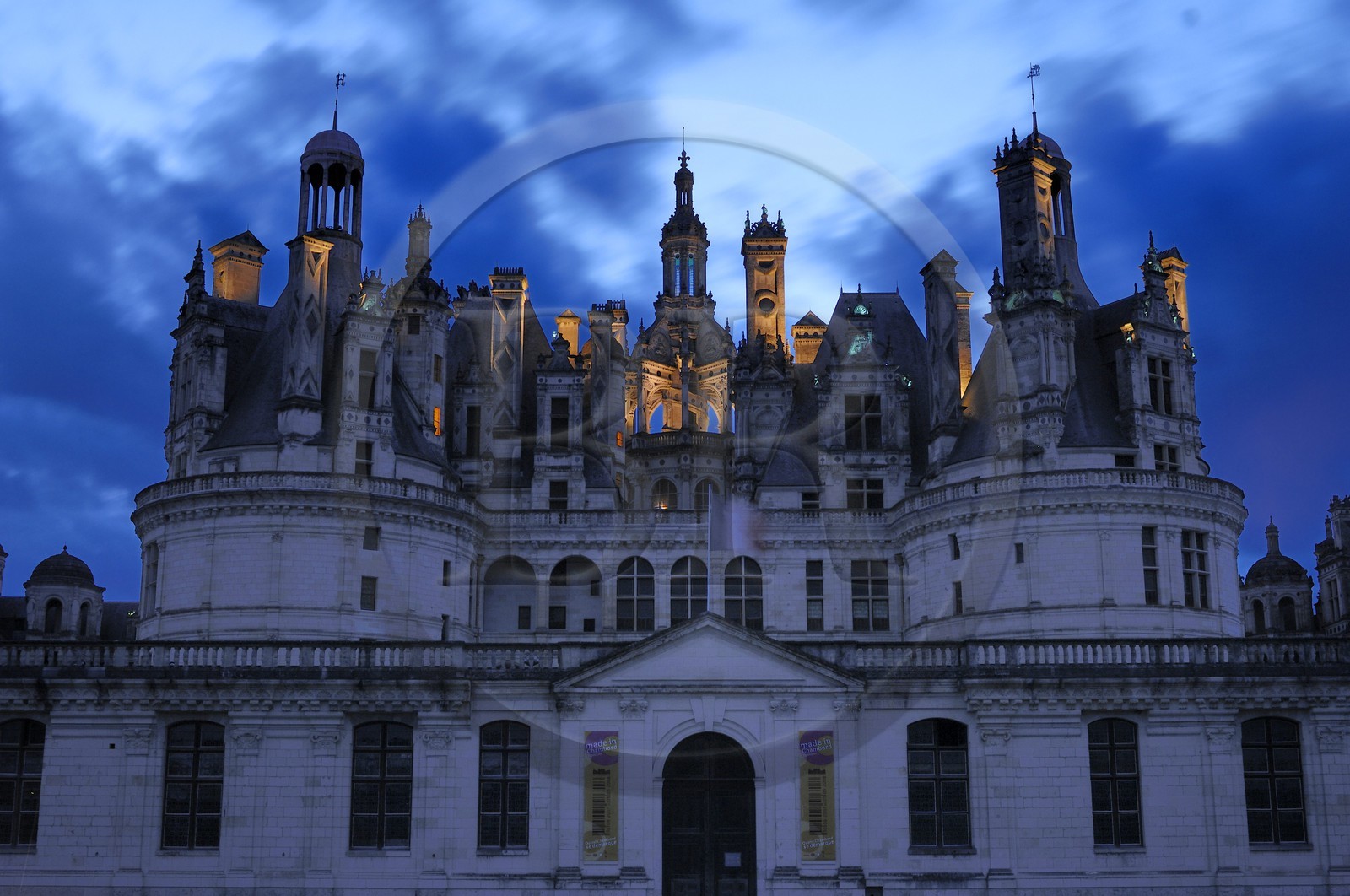 France, Loir et Cher, Loire Valley listed as World Heritage by UNESCO, Chateau de Chambord by night