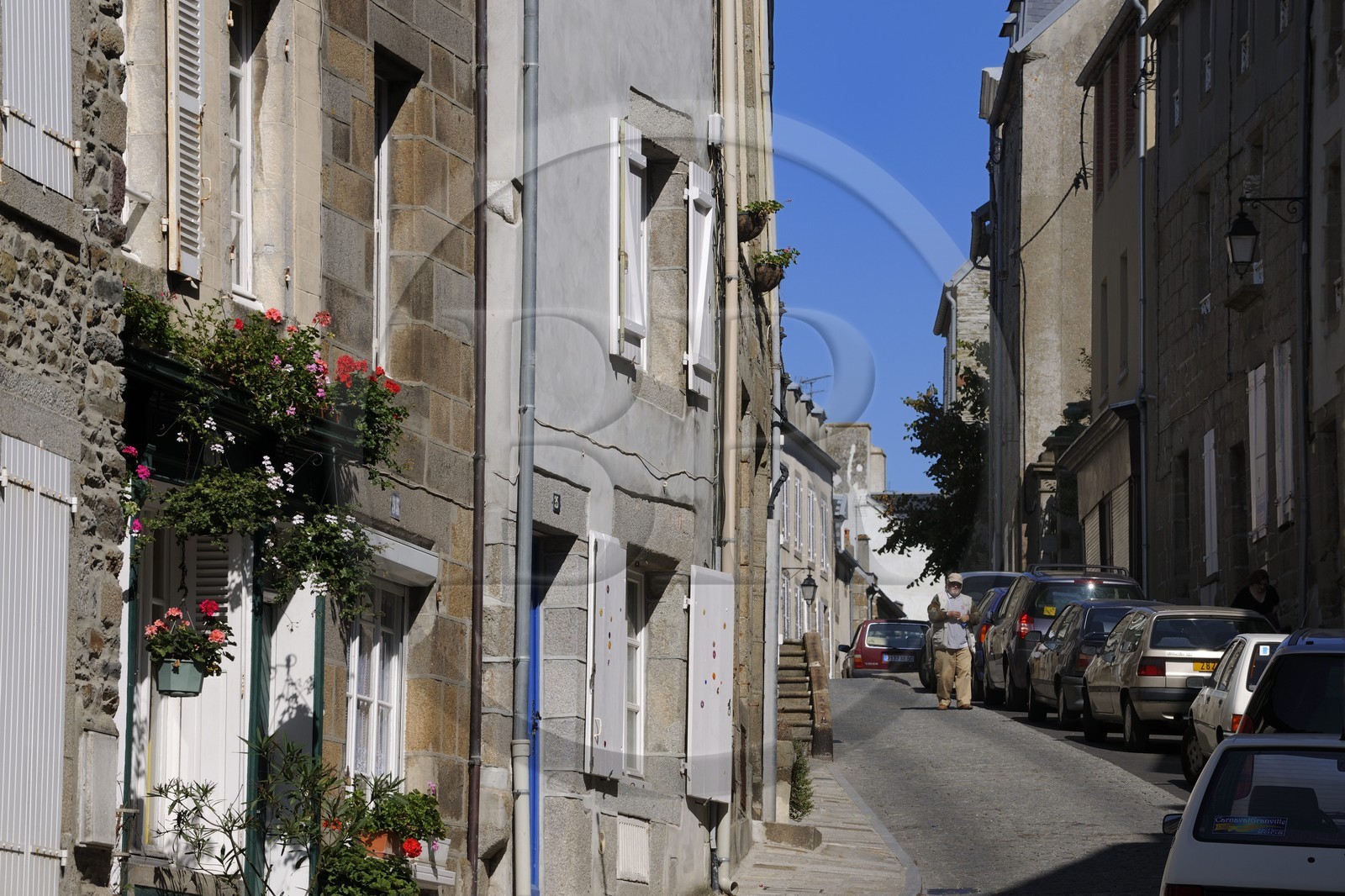 France, Manche (50), Granville, la Haute Ville, la rue Notre-Dame