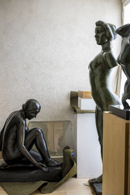 France, Paris, Musée Maillol art museum, sculpture by Aristide Maillol from the permanent collection temporarily stored