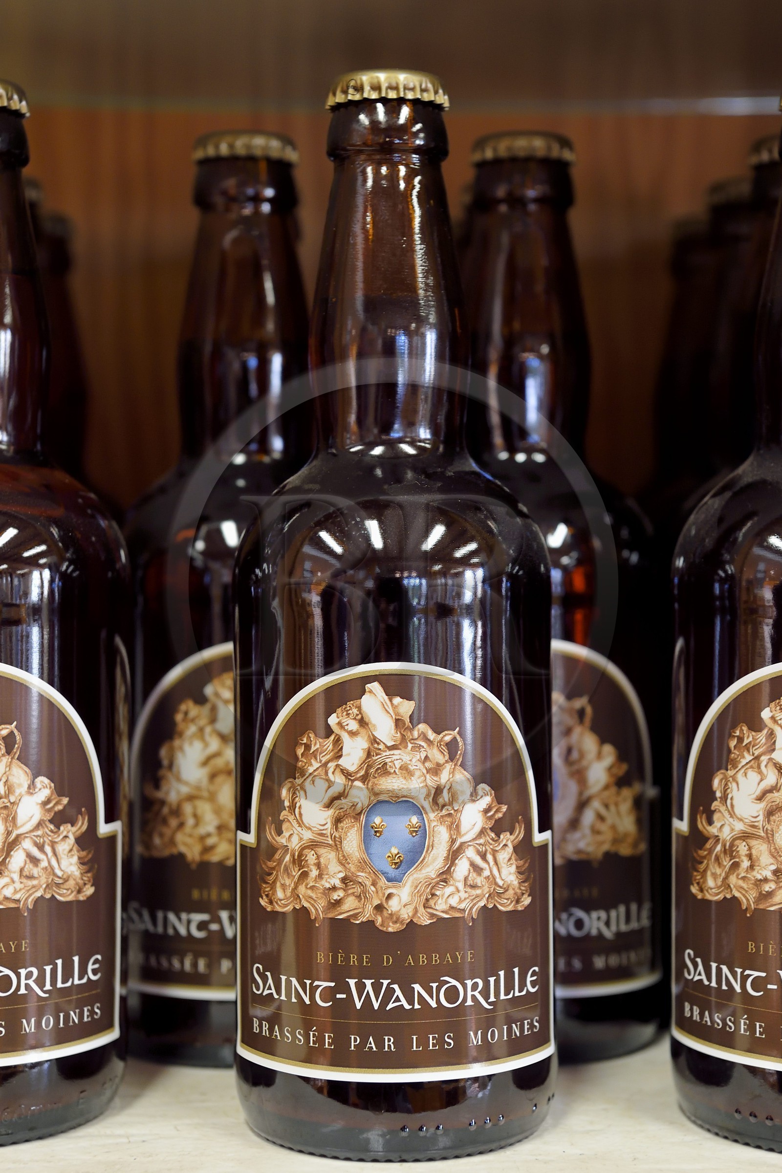 France, Seine-Maritime (76), Pays de Caux, Parc naturel régional des Boucles de la Seine normande, Saint-Wandrille-Rançon, abbaye Saint-Wandrille de Fontenelle, la Saint-Wandrille bière d'abbaye fabriquée par les moines