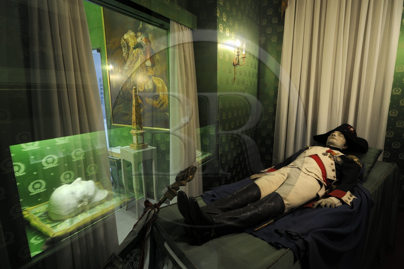 Italy, Verona province, Arcole, the Napoleonic Museum houses the collections of the Napoleonic enthusiast Gustavo Alberto Antonelli, reconstruction of the burial chamber of the Emperor