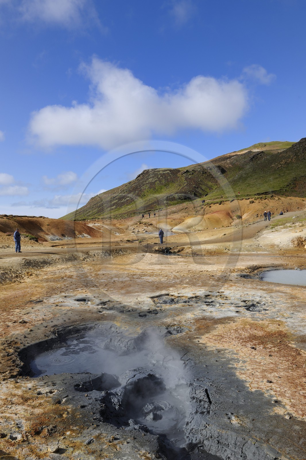 Iceland, Reykjavik region, Krisuvik Valley, solfatares and fumaroles of Seltun geothermical area