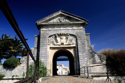 France, Charente-Maritime (17), île de Ré, entrée du fort de Saint-Martin-en-Ré