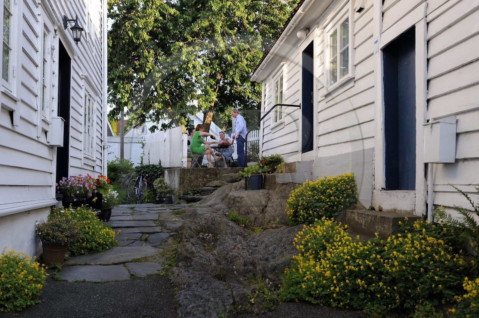 Norvège, Rogaland, Stavanger, maison en bois de la vieille ville