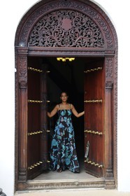 Tanzanie, archipel de Zanzibar, île de Unguja (Zanzibar), ville de Zanzibar, Stone Town, classé Patrimoine Mondial de l' UNESCO, l’hôtel de charme Kisiwa House dans une maison traditionnelle du quartier de Baghani