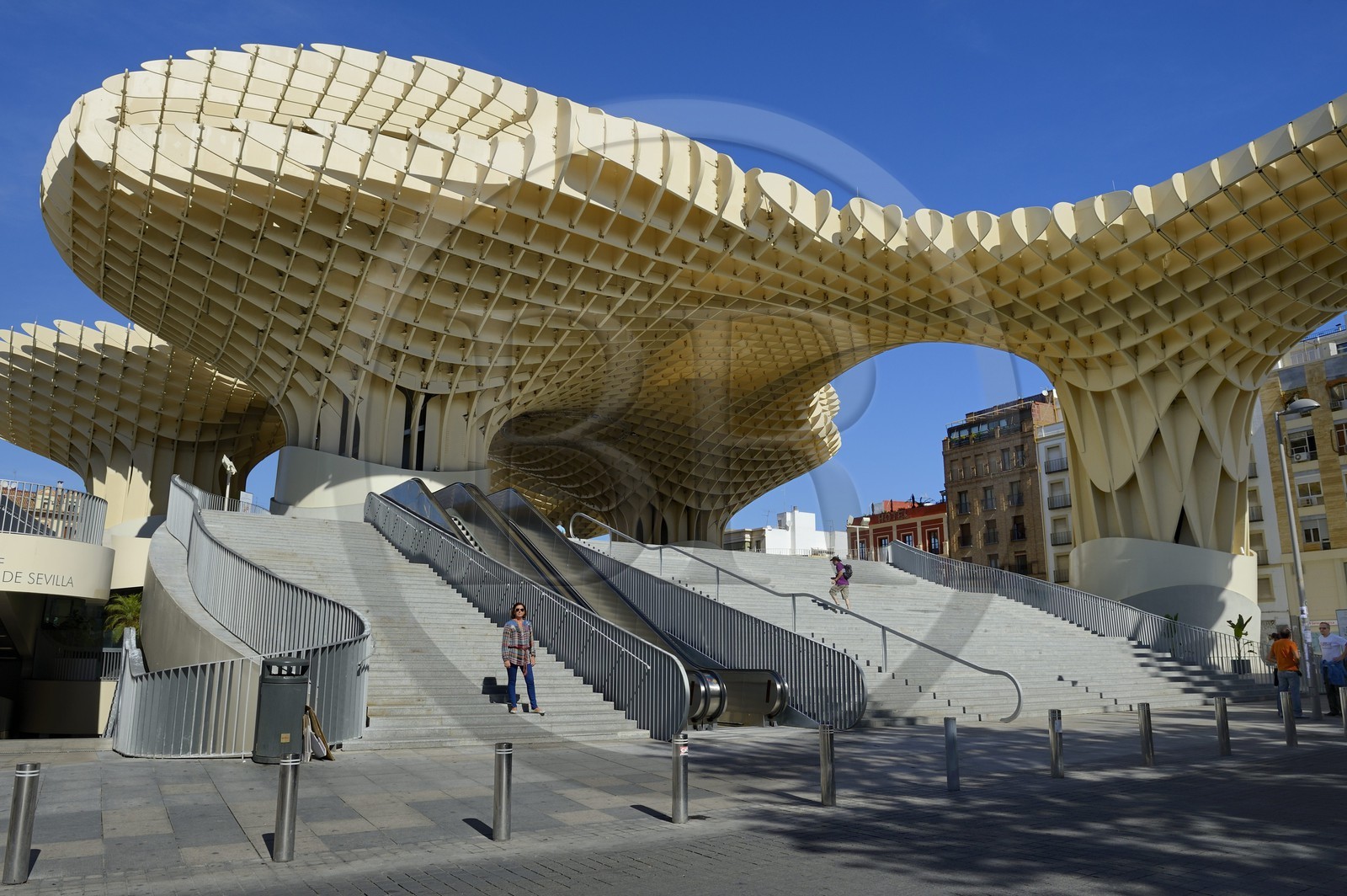 Espagne, Andalousie, Séville, Plaza de la Encarnacion - Plaza Mayor, Metropol Parasol (construit en 2011) par l'architecte  Jurgen Mayer-Hermann